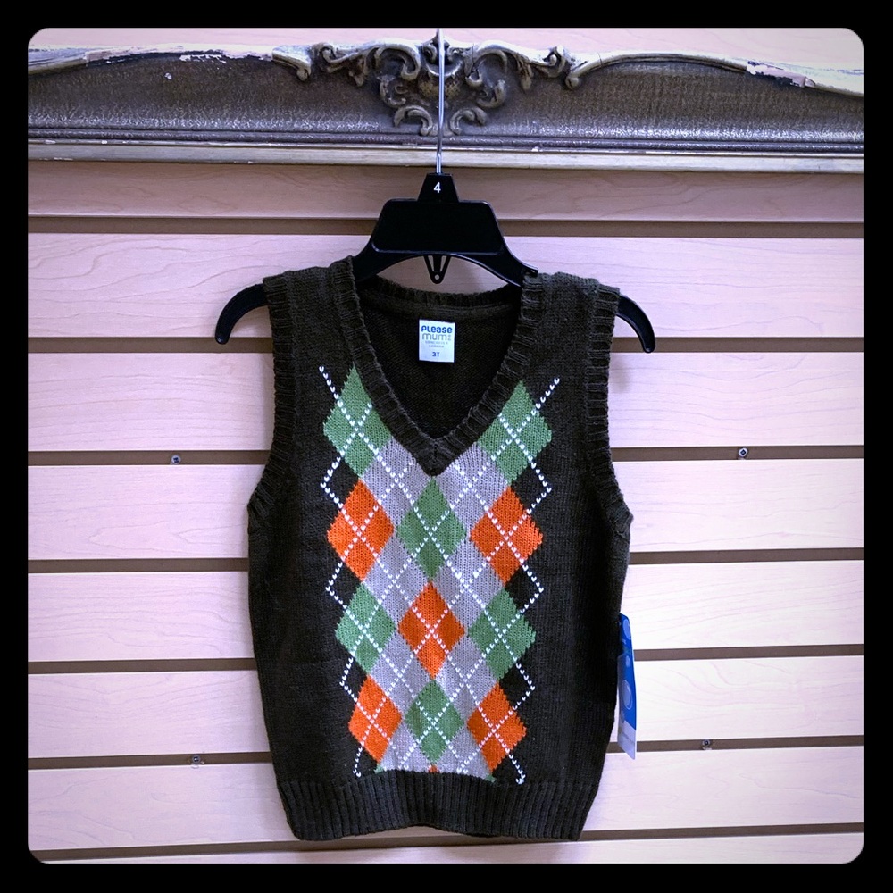 NWT Please Mum sweater vest, 3T